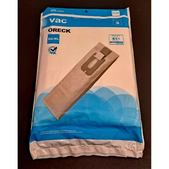 Oreck CC/XL Vac BagsAA100008 Part No. 10R3000001 3 Pk - Picture 1 of 2